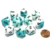 Dice>Set of 10 Chessex Gemini D10 Dice - Teal-White with Black Numbers - Your Source for Gaming Essentials