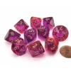 Dice>Set of 10 Chessex Gemini D10 Dice - Translucent Red-Violet with Gold Numbers - Your Source for Gaming Essentials