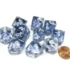 Dice>Set of 10 Chessex Nebula D10 Dice - Black with White Numbers - Your Source for Gaming Essentials