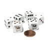Dice>Set of 6 Cow Dice 16mm D6 Rounded Edge- 3 White w Brown and 3 White w Black - Your Source for Gaming Essentials