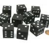 Dice>Set of 10 D6 Large 25mm Foam Dice - Black with White Spots - Your Source for Gaming Essentials