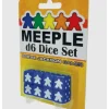Dice>Set of 8 D6 Meeple Dice - Blue - Your Source for Gaming Essentials