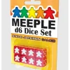 Dice>Set of 8 D6 Meeple Dice - Red - Your Source for Gaming Essentials