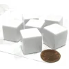 Dice>Set of 6 D6 19mm Blank Opaque Dice with Customizable Stickers - Solid White - Your Source for Gaming Essentials