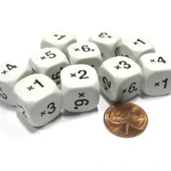 Dice>Set of 10 D6 16mm Educational Classroom Multiplication Multiply Basic Math Dice - Your Source for Gaming Essentials
