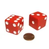 Dice>Set of 2 D6 25mm Large Opaque Jumbo Dice - Red with White Pips - Your Source for Gaming Essentials