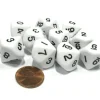 Dice>Set of 10 D10 10-Sided 16mm Opaque Dice - White with Black Numbers - Your Source for Gaming Essentials