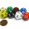 Dice>Set of 8 D12 12-Sided 18mm Opaque RPG Dice - Assortment of Colors - Your Source for Gaming Essentials