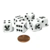 Dice>Set of 6 Eagle Dice 16mm D6 Rounded Edges Animal- White with Black Pips - Your Source for Gaming Essentials