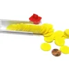 Cards>Set of 50 7/8" Easy Stacking Plastic Mini Playing Poker Chips - Yellow - Your Source for Gaming Essentials