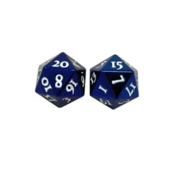 Dice>Set of 2 Heavy D20 Metal Dice - Blue - Your Source for Gaming Essentials