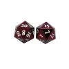 Dice>Set of 2 Heavy D20 Metal Dice - Red - Your Source for Gaming Essentials