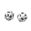 Dice>Set of 2 Heavy D20 Metal Dice - White - Your Source for Gaming Essentials