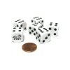Dice>Set of 6 Horse 16mm D6 Round Edged Animal Dice - White with Black Pips - Your Source for Gaming Essentials