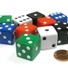 Dice>Set of 10 Large Square Opaque 19mm D6 Dice - 2 Each of 5 Colors - Your Source for Gaming Essentials