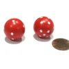 Dice>Set of 2 22mm Round Circular Circle Dice, Weighted - Red with White Pips - Your Source for Gaming Essentials