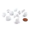 Dice>Set of 10 Opaque 20-Sided D20 White 20mm Blank Dice - Your Source for Gaming Essentials