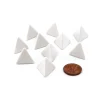 Dice>Set of 10 Opaque 4-Sided D4 White 18mm Blank Dice - Your Source for Gaming Essentials