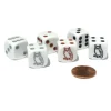 Dice>Set of 6 Owl 16mm Dice - 2 Each of White with Black, Brown, and Gray Pips - Your Source for Gaming Essentials