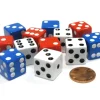 Dice>Set of 12 Six Sided 16mm D6 Dice - Patriotic USA 4 Each of Red White & Blue - Your Source for Gaming Essentials