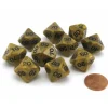 Dice>Set of 10 Tens D10 (00-90) Olympic Pearlized Dice - Gold with Black Numbers - Your Source for Gaming Essentials