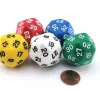 Dice>Set of 5 Triantakohedron D30 33mm Jumbo Dice - Yellow Red Green Blue White - Your Source for Gaming Essentials
