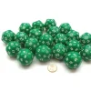 Dice>Set of 20 Triantakohedron D30 30 Sided 33mm Jumbo Dice - Green w White Numbers - Your Source for Gaming Essentials
