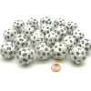 Dice>Set of 20 Triantakohedron D30 30 Sided 33mm Jumbo Dice - White w Black Numbers - Your Source for Gaming Essentials
