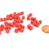 Dice>50 Six Sided D6 5mm .197 Inch Die Small Tiny Mini Miniature Red Dice - Your Source for Gaming Essentials