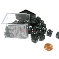 Dice>Speckled 12mm D6 Chessex Dice Block (36 Dice) - Ninja - Your Source for Gaming Essentials