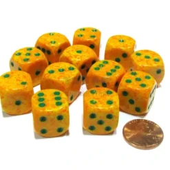 Dice>Speckled 16mm D6 Chessex Dice Block (12 Dice) - Lotus - Your Source for Gaming Essentials