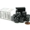 Dice>Speckled 16mm D6 Chessex Dice Block (12 Dice) - Ninja - Your Source for Gaming Essentials