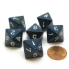 Dice>Speckled 15mm 8 Sided D8 Chessex Dice, 6 Pieces - Stealth - Your Source for Gaming Essentials