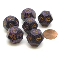 Dice>Speckled 18mm 12 Sided D12 Chessex Dice, 6 Pieces - Hurricane - Your Source for Gaming Essentials
