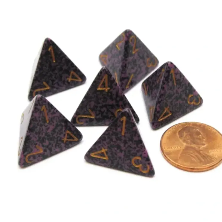Dice>Speckled 18mm 4 Sided D4 Chessex Dice, 6 Pieces - Hurricane - Your Source for Gaming Essentials