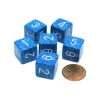 Dice>Speckled 15mm 6 Sided D6 Polyhedral Chessex Dice, 6 Pieces - Water - Your Source for Gaming Essentials