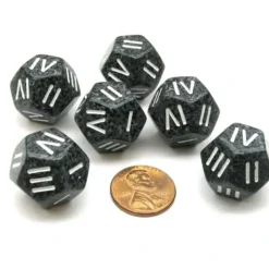 Dice>Speckled Roman Urban Camo D4 Chessex Dice, 6 Pieces Roman Numerals - Your Source for Gaming Essentials