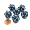 Dice>Speckled 20 Sided D20 Chessex Dice, 6 Pieces - Stealth - Your Source for Gaming Essentials