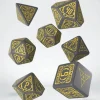 Dice>Starfinder Threefold Conspiracy 7-Die Polyhedral Dice Set - Gray with Yellow - Your Source for Gaming Essentials