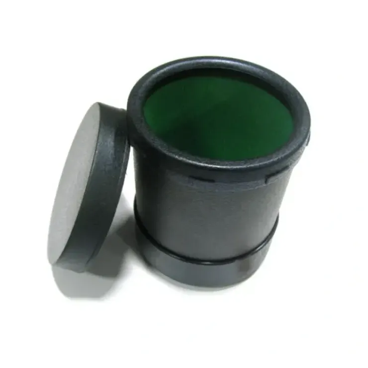 Dice>4" Tall Plastic Dice Cup Lined with Green Cloth and Twist Off Lid - Your Source for Gaming Essentials