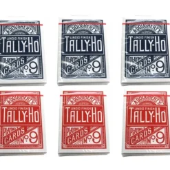 Cards>Tally-Ho, Fan Circle Back Style, Playing Cards - 3 Red and 3 Blue Decks - Your Source for Gaming Essentials