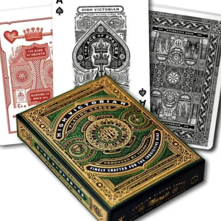 Cards>Theory11 High Victorian Playing Cards - 1 Sealed Green Deck - Your Source for Gaming Essentials