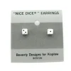 Dice>Tiny 5mm Post Stud Dice Earrings - Opaque White with Black Pips - Your Source for Gaming Essentials