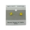Dice>Tiny 5mm Post Stud Dice Earrings - Transparent Yellow with White Pips - Your Source for Gaming Essentials