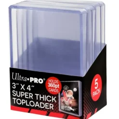 Cards>Toploader: 3in x 4in Super Thick 360pt (5) - Your Source for Gaming Essentials
