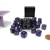 Dice>Translucent 12mm D6 Chessex Dice Block (36 Die) - Purple with White Pips - Your Source for Gaming Essentials