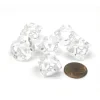 Dice>Translucent 16mm D10 (0-9) Chessex Dice, 6 Pieces - Clear with White Numbers - Your Source for Gaming Essentials