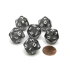 Dice>Translucent 20mm 20 Sided D20 Chessex Dice, 6 Pieces - Smoke with White Numbers - Your Source for Gaming Essentials