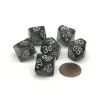 Dice>Translucent 16mm Tens D10 (00-90) Chessex Dice, 6 Pcs - Smoke with White Numbers - Your Source for Gaming Essentials