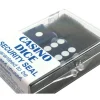 Dice>Transparent Precision Casino 3/4" Dice, 2 Pieces in Case - Blue with White Pips - Your Source for Gaming Essentials